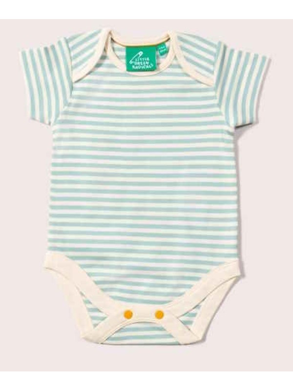 Little Green Radicals - Bio Baby Body Doppelpack kurzarm mit Vogel-Allover und Streifen