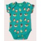 Little Green Radicals - Bio Baby Body Doppelpack kurzarm mit Vogel-Allover und Streifen