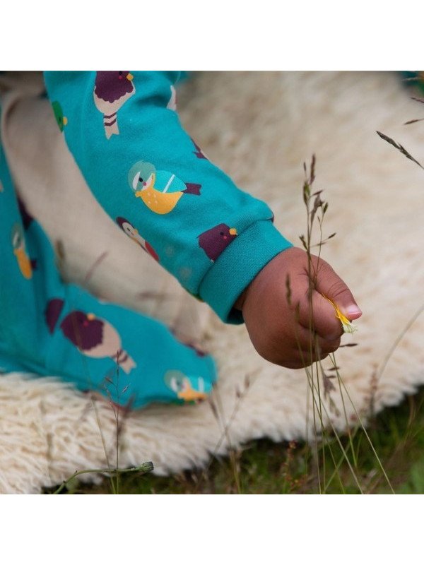 Little Green Radicals - Bio Baby Strampler mit Vogel-Allover