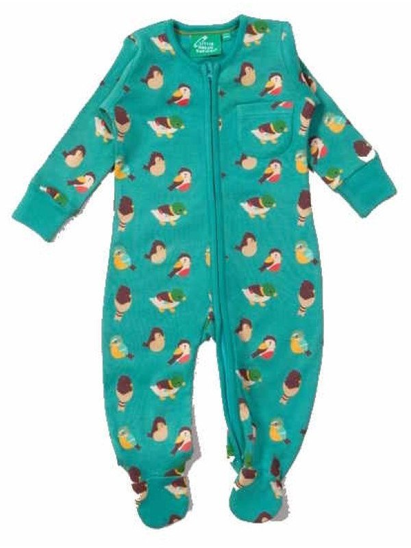 Little Green Radicals - Bio Baby Strampler mit Vogel-Allover