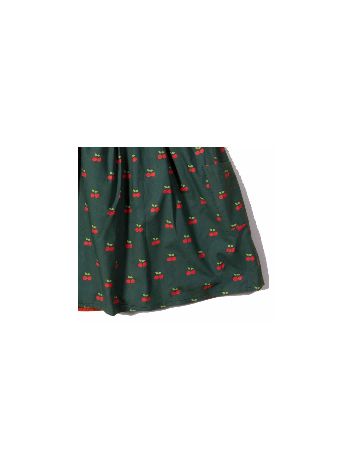 Little Green Radicals - Bio Kinder Wende Kleid mit Kirschen- und Punkte-Allover