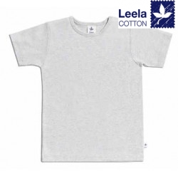 Leela Cotton - Bio Kinder T-Shirt, hellgrau-melange