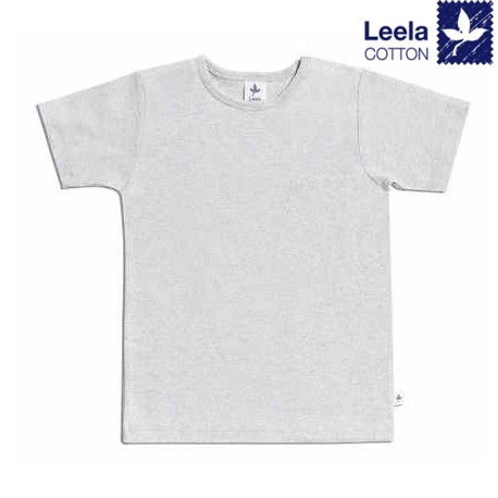 Leela Cotton - Bio Kinder T-Shirt, hellgrau-melange