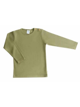 Leela Cotton - Bio Kinder Langarmshirt, olive