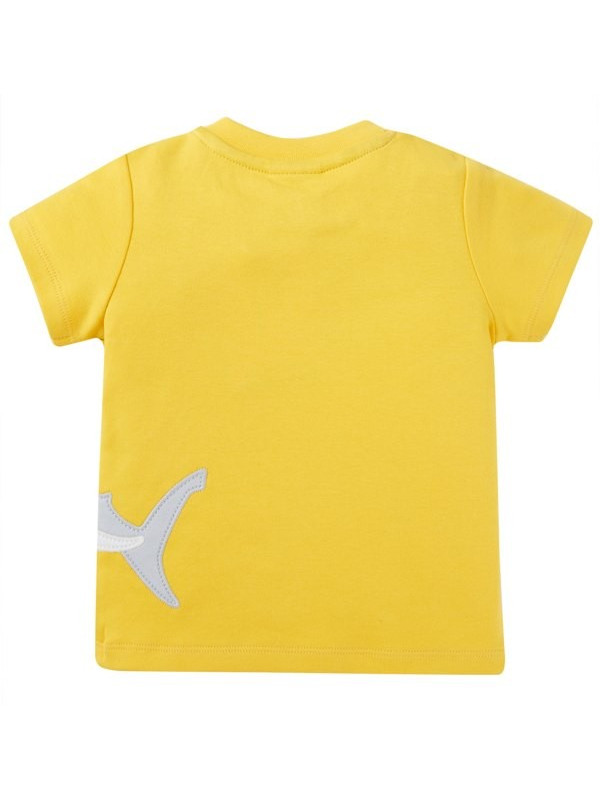 frugi - Bio Kinder T-Shirt "Jaime Applique" mit Hai-Applikation