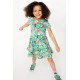 frugi - Bio Kinder Jersey Kleid "Spring" mit Tropischen Vögel-Allover