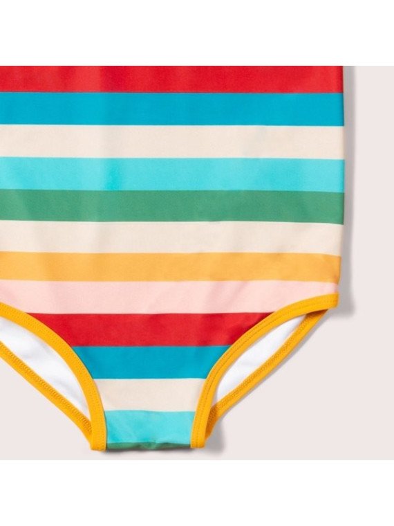 Little Green Radicals -  Kinder Badeanzug mit Regenbogen-Streifen, UPF 50+