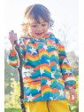 frugi - Kinder Regenjacke "Puddle Buster" mit Sternen-Allover, gefüttert