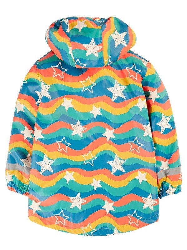 frugi - Kinder Regenjacke "Puddle Buster" mit Sternen-Allover, gefüttert