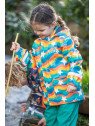 frugi - Kinder Regenjacke "Puddle Buster" mit Sternen-Allover, gefüttert