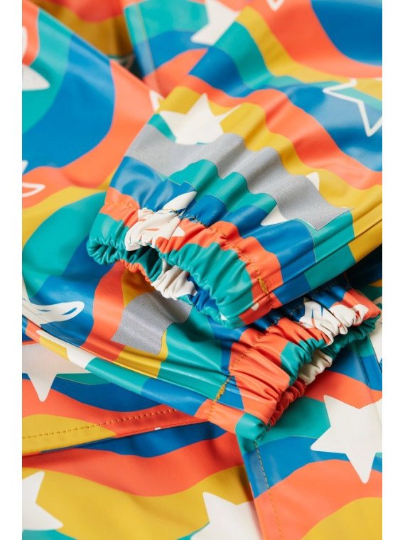 frugi - Kinder Regenjacke "Puddle Buster" mit Sternen-Allover, gefüttert