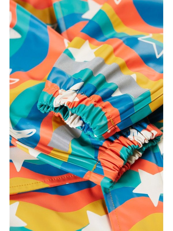 frugi - Kinder Regenjacke "Puddle Buster" mit Sternen-Allover, gefüttert