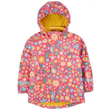 frugi - Kinder Regenjacke "Puddle Buster" mit Blumen-Allover, gefüttert