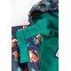 frugi - Kinder Regenjacke "Puddle Buster" mit Tiger-Allover, gefüttert