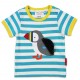 Toby tiger - Bio Kinder T-Shirt mit Papageientaucher-Applikation und Streifen