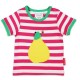 Toby tiger - Bio Kinder T-Shirt mit Birnen-Applikation und Streifen