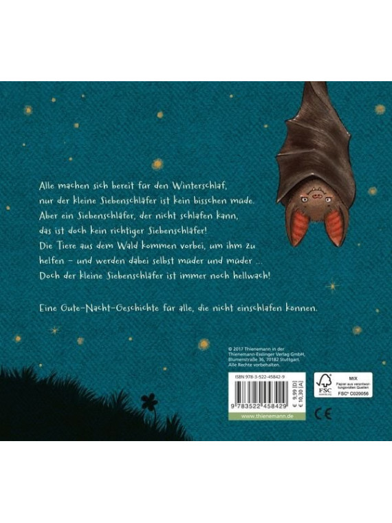 Sabine Bohlmann - Pappbilderbuch "Die Geschichte vom kleinen Siebenschläfer, der nicht einschlafen konnte"
