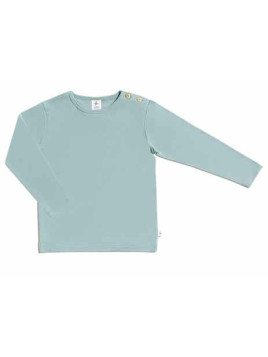 Leela Cotton - Bio Kinder Langarmshirt, taubenblau