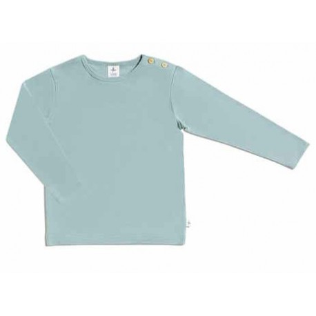 Leela Cotton - Bio Kinder Langarmshirt, taubenblau