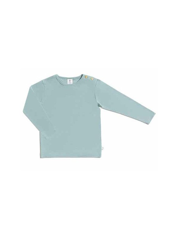 Leela Cotton - Bio Kinder Langarmshirt, taubenblau