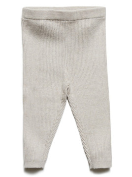 puri organic - Bio Baby Rippenstrick Hose, Baumwolle/Wolle, oyster grey