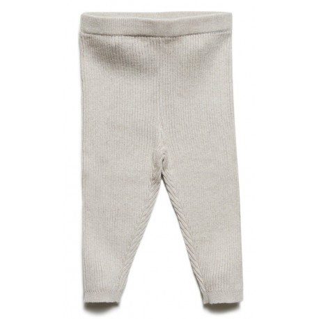 puri organic - Bio Baby Rippenstrick Hose, Baumwolle/Wolle, oyster grey