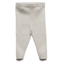 puri organic - Bio Baby Rippenstrick Hose, Baumwolle/Wolle, oyster grey