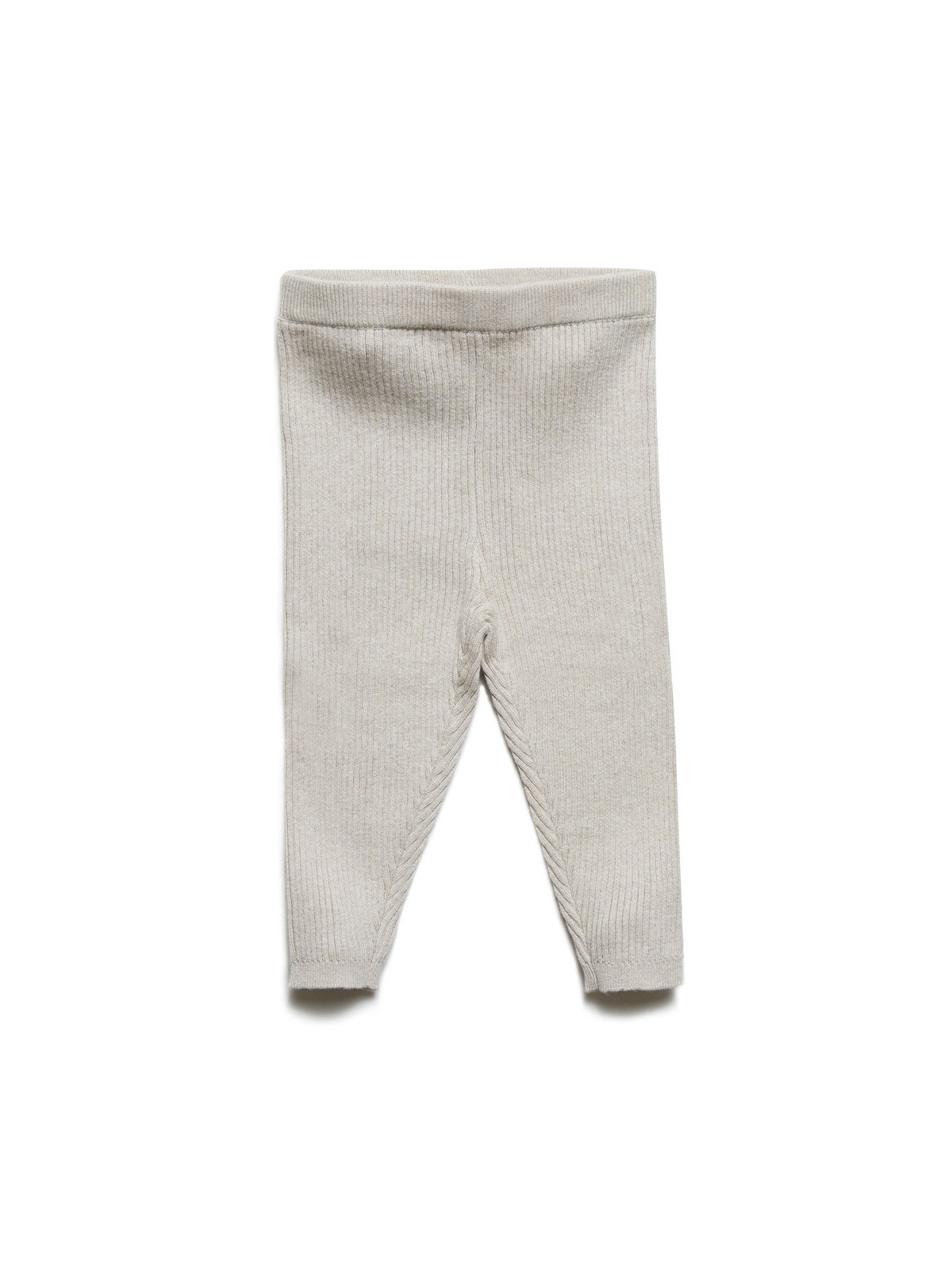 puri organic - Bio Baby Rippenstrick Hose, Baumwolle/Wolle, oyster grey