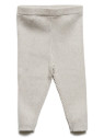 puri organic - Bio Baby Rippenstrick Hose, Baumwolle/Wolle, oyster grey
