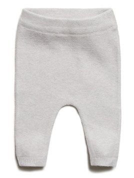 puri organic - Bio Baby Feinstrick Hose, Baumwolle/Seide, beige-melange