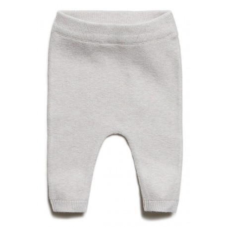 puri organic - Bio Baby Feinstrick Hose, Baumwolle/Seide, beige-melange