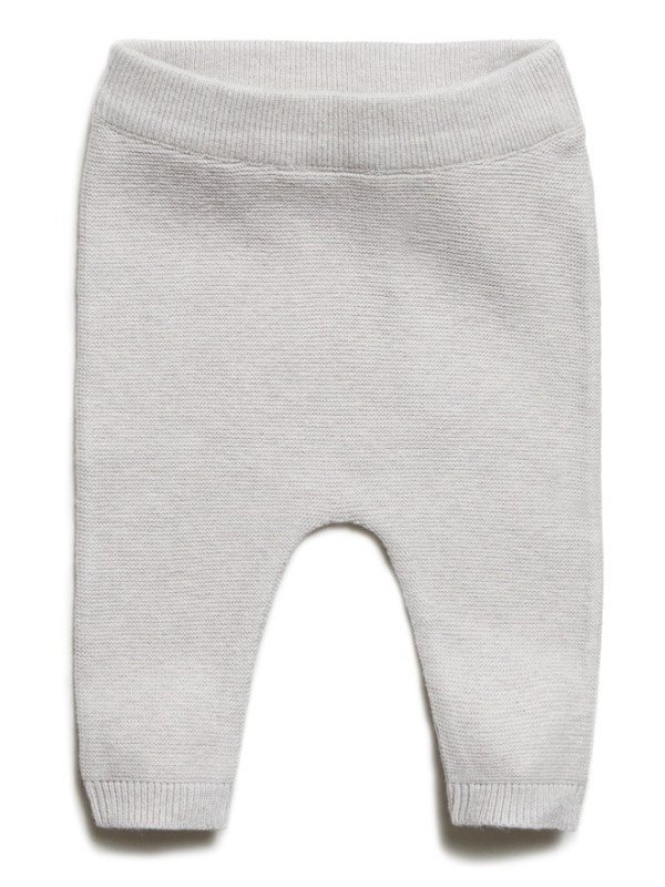 puri organic - Bio Baby Feinstrick Hose, Baumwolle/Seide, beige-melange