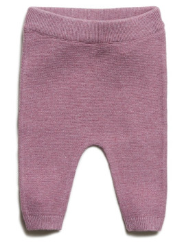 puri organic - Bio Baby Feinstrick Hose, Baumwolle/Seide, pflaume