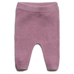puri organic - Bio Baby Feinstrick Hose, Baumwolle/Seide, pflaume