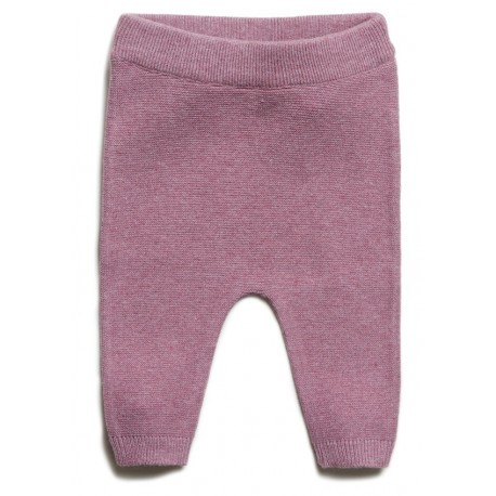 puri organic - Bio Baby Feinstrick Hose, Baumwolle/Seide, pflaume