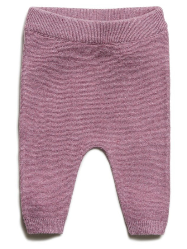 puri organic - Bio Baby Feinstrick Hose, Baumwolle/Seide, pflaume