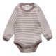 puri organic - Bio Baby Body gestreift, Baumwolle/Seide, zimt/natur