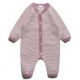 puri organic - Bio Baby Feinstrick Strampler gestreift, Baumwolle/Seide, pflaume/natur
