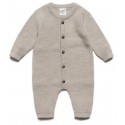 puri organic - Bio Baby Strick Strampler, Wolle, natur-melange