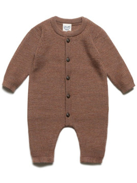 puri organic - Bio Baby Strick Strampler, Wolle, zimt