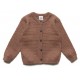 puri organic - Bio Baby Strickjacke mit Struktur, Wolle, zimt