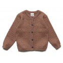 puri organic - Bio Baby Strickjacke mit Struktur, Wolle, braun-melange