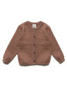 puri organic - Bio Baby Strickjacke mit Struktur, Wolle, zimt