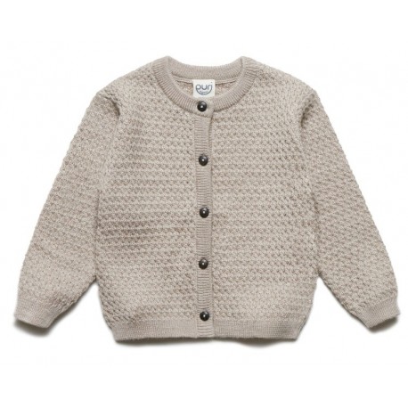puri organic - Bio Baby Strickjacke mit Struktur, Wolle, natur-melange