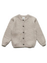 puri organic - Bio Baby Strickjacke mit Struktur, Wolle, natur-melange