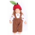 Nanchen Natur - Bio Schmusepuppe "Apfelkind Anna" 25cm