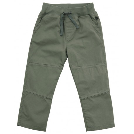 Enfant Terrible - Bio Kinder Stoffhose mit gedoppeltem Knie und Softbund, grün