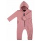 pure pure by BAUER - Bio Baby Fleece Overall mit Kapuze, Wolle, rose