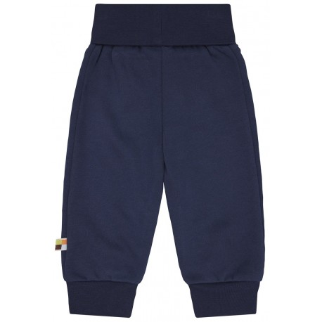 loud + proud - Bio Kinder Sweathose mit Nabelbund, marine