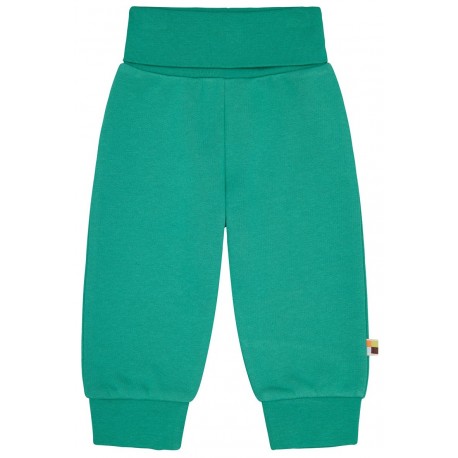 loud + proud - Bio Kinder Sweathose mit Nabelbund, grün